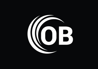 Initial Monogram Letter O B Logo Design Vector Template. O B Letter Logo Design