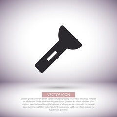 Flashlight  vector icon , lorem ipsum Flat design