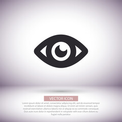 Eye  vector icon , lorem ipsum Flat design