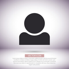 Human  vector icon , lorem ipsum Flat design