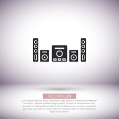 Loudspeaker vector icon , lorem ipsum Flat design