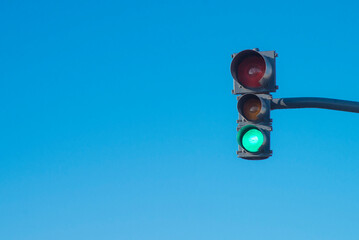 Traffic light in green