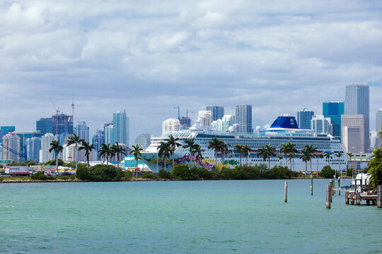 Cruise Ship In The Port Of Miami