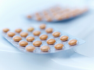 Fototapeta na wymiar Close up of pills in blister pack