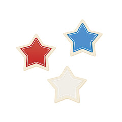 Star Cookie Icon, Sugar Cookies Dessert Vector Illustration Background