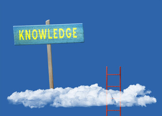 Knowledge sign on nature background