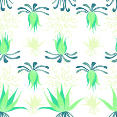 Seamless pattern wiht abstract flowers.