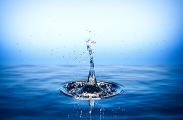 Close up of splashing water droplet