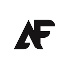 AF Letter Logo Design With Simple style