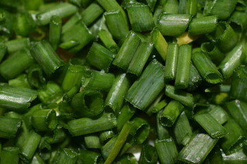 sliced young onions on a plate