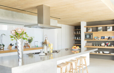 Counter top in modern kitchen