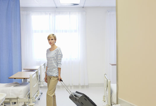 Patient Leaving Hospital Room