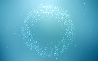 Light BLUE vector pattern with night sky stars.