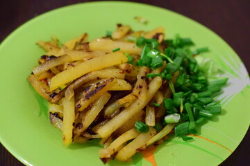 fish and chips with salad