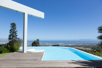 Infinity pool overlooking hillside