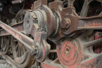 camshaft of a historic steam loco