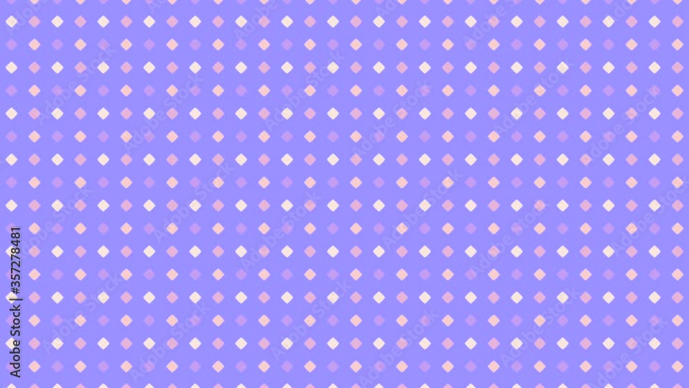 Poster rows of rhombuses blinking slowly. stock animation. many abstract rhombus figures of pastel colors a