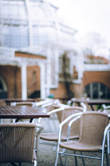 Empty Tables and Chairs in Covid-19-Times. 