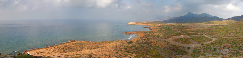 Panorámica: Playa Larga - Monte de las Cenizas - Cabezo de la Fuente (Calblanque)