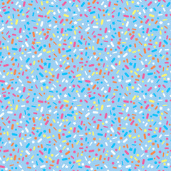Sprinkles Mix Seamless Pattern - Colorful sprinkles repeating pattern design