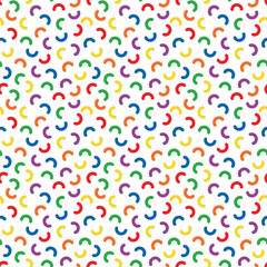 Rainbow Confetti Seamless Pattern - Colorful confetti repeating pattern design
