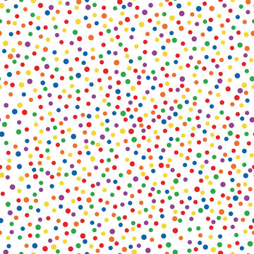 Rainbow Confetti Seamless Pattern - Colorful confetti repeating pattern design