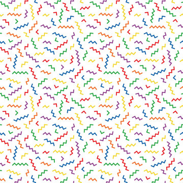 Rainbow Confetti Seamless Pattern - Colorful confetti repeating pattern design © Mai