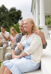 Older couple sitting on porch