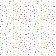 Rainbow Confetti Seamless Pattern - Colorful confetti repeating pattern design - 357280499