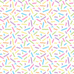 Rainbow Confetti Seamless Pattern - Colorful confetti repeating pattern design