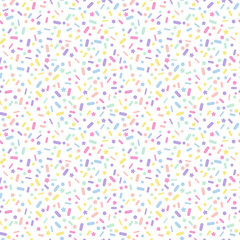 Fototapeta na wymiar Rainbow Confetti Seamless Pattern - Colorful confetti repeating pattern design