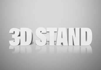 3D Stand Letters with Reflection Text Effect Mockup