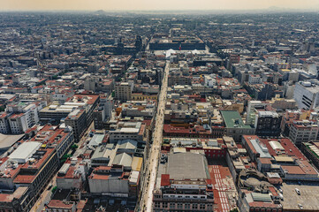 Obraz premium Fotografía aérea de la Ciudad de México
