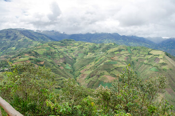 Fototapeta na wymiar beautiful landscape on the roads of peru 