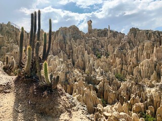 The Moon Valley (Valle de la Luna) is located about 10 kilometers from the center of La Paz,...