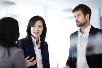 Business people talking in office