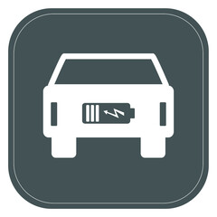Obraz premium Electric vehicle icon, symbol, gray, Vector