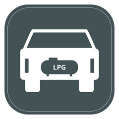Obraz premium LPG car icon, symbol, gray, Vector