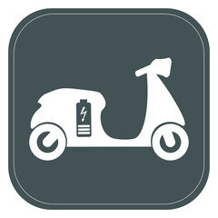 Electric Motorcycle icon, symbol, gray, Vector