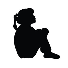 a girl body silhouette vector