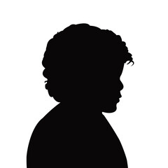 a baby head silhouette vector