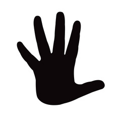 Obraz premium a hand silhouette vector
