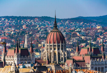 Fototapeta na wymiar panorama of budapest hungary