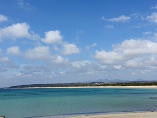 tropical beach and blue sky