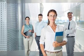 Fototapeta premium Portrait of confident business people