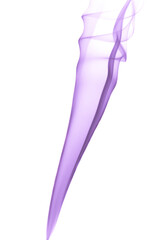 Kolorowy dym z kadzidła na białym tle.