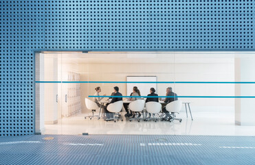 Business people meeting in modern conference room