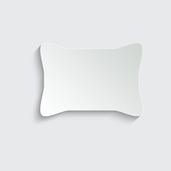 paper  pillow icon - vector black sign