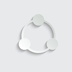 paper  connectiorn icon. network icon. communication sign