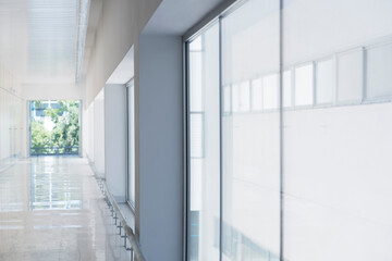 Long office corridor